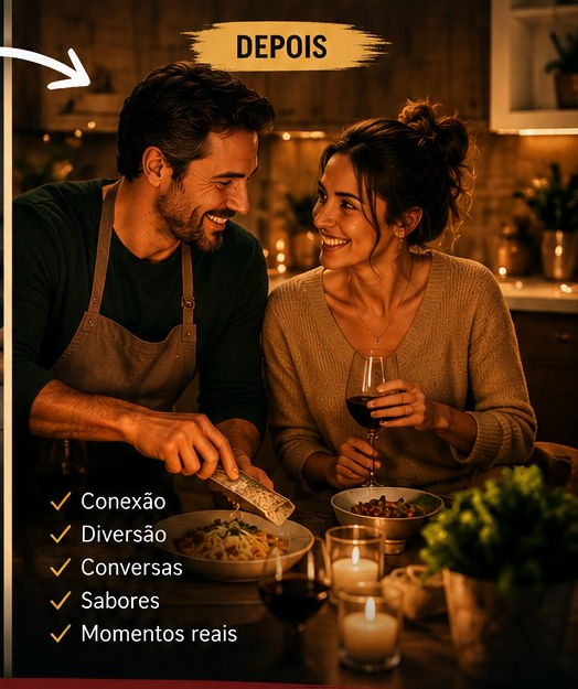 Casal cozinhando juntos